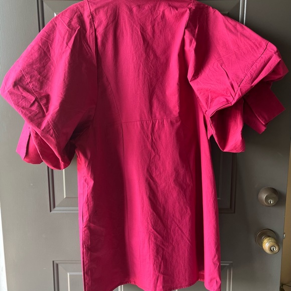 Fabulous Chic Button Detailed Balloon Sleeve  Dress Tunic - Picture 7 of 7